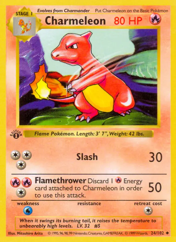 Carta Charmeleon — Base Set 24/102