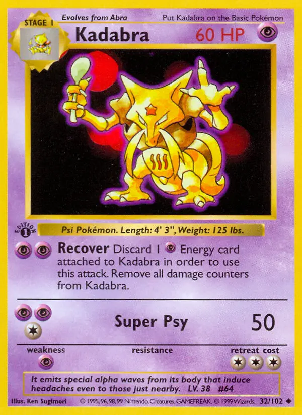 Carta Kadabra — Base Set 32/102