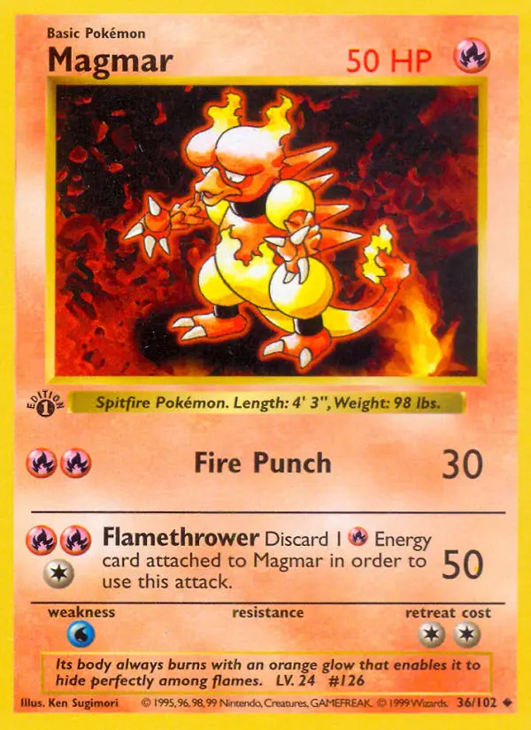 Carta Magmar — Base Set 36/102