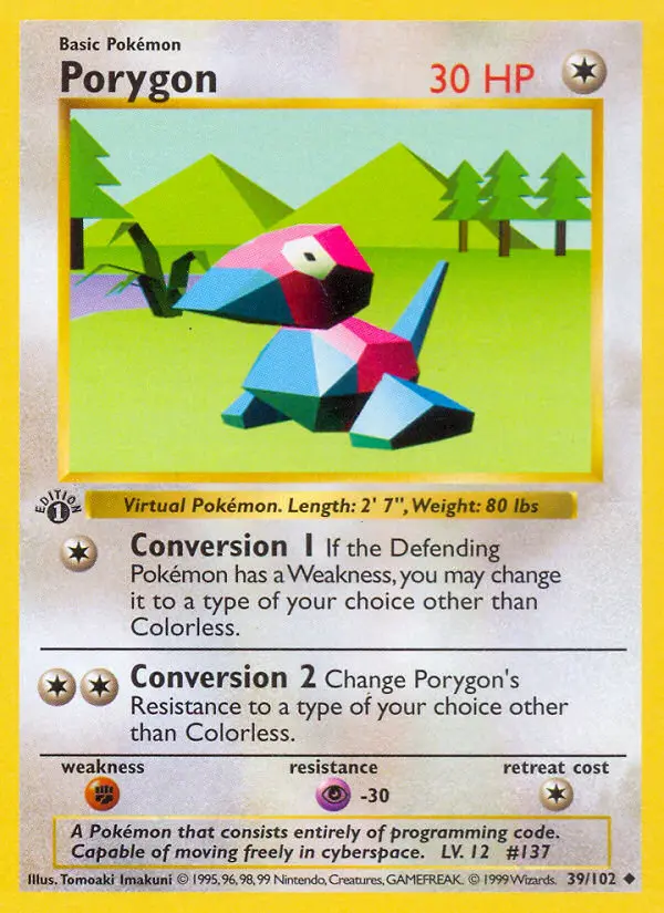 Carta Porygon — Base Set 39/102