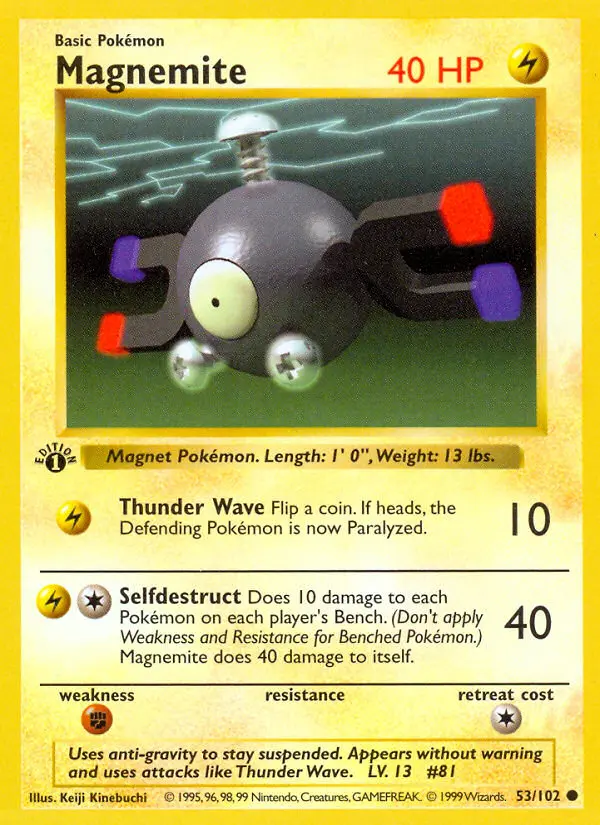 Carta Magnemite — Base Set 53/102