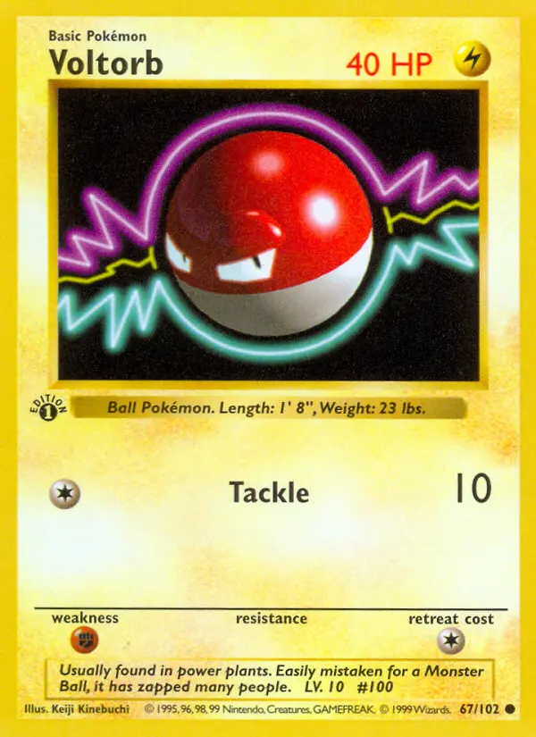 Carta Voltorb — Base Set 67/102