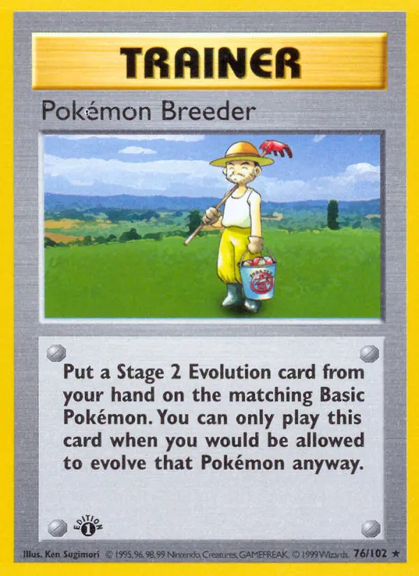 Carta Pokémon Breeder — Base Set 76/102