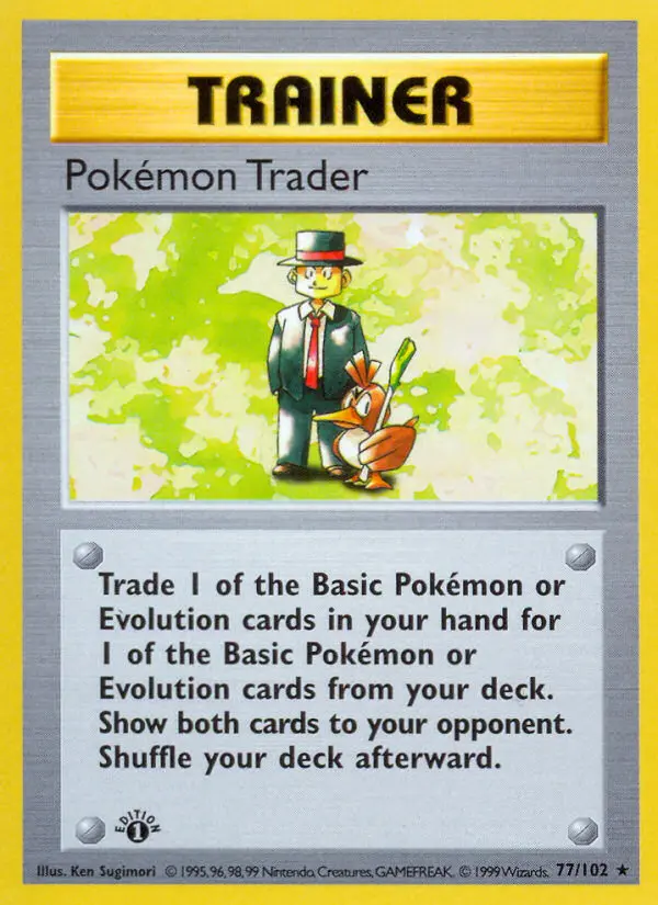 Carta Pokémon Trader — Base Set 77/102