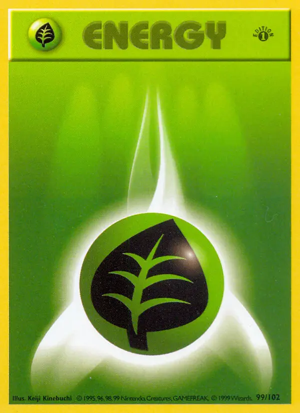 Carta Grass Energy — Base Set 99/102
