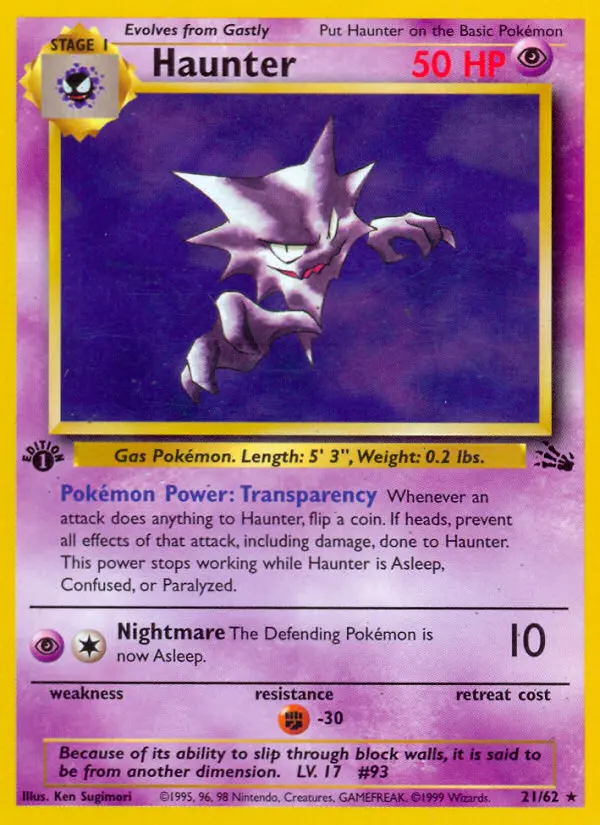Carta Haunter — Fossil 21/62