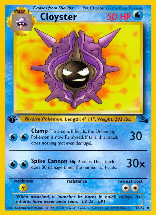 Carta Cloyster — Fossil 32/62