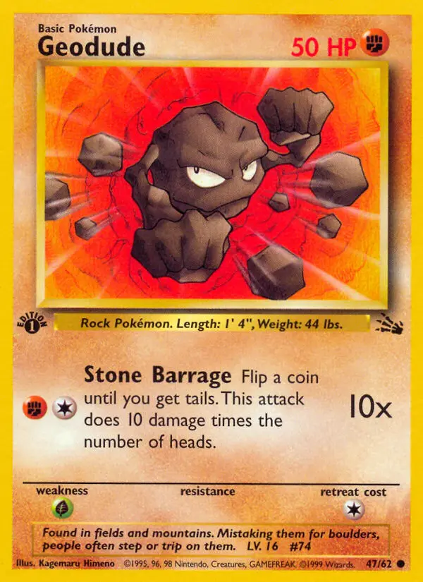 Carta Geodude — Fossil 47/62