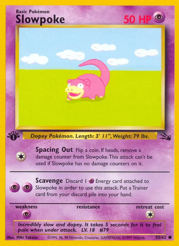 Carta Slowpoke — Fossil 55/62