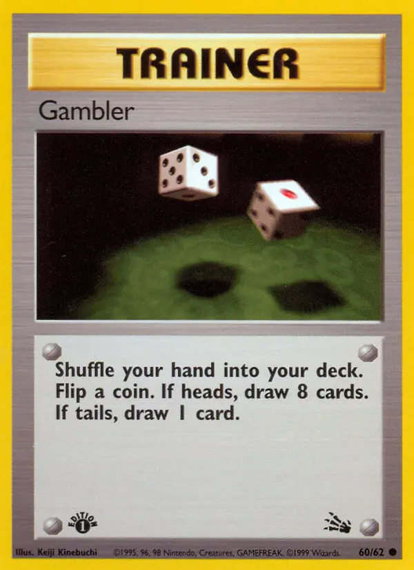 Carta Gambler — Fossil 60/62