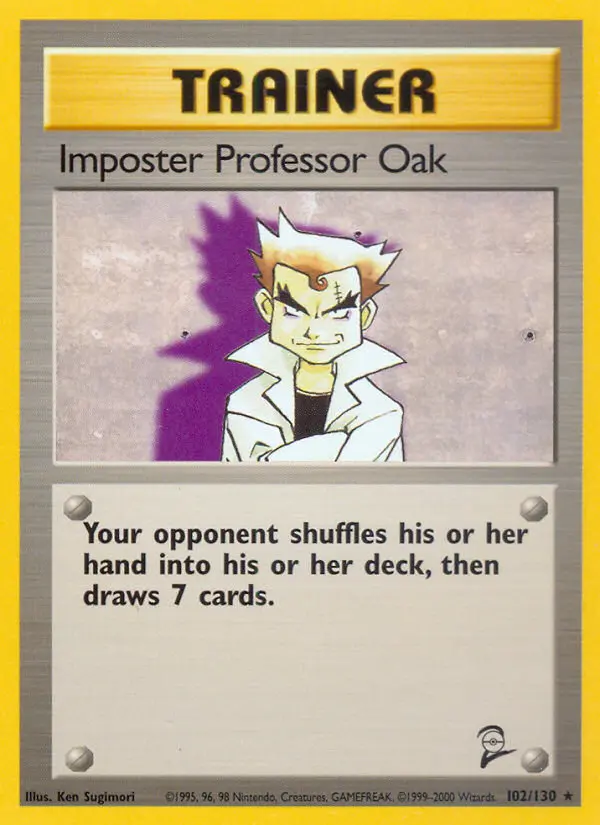 Carta Impostor Professor Oak — Base Set 2 102/130