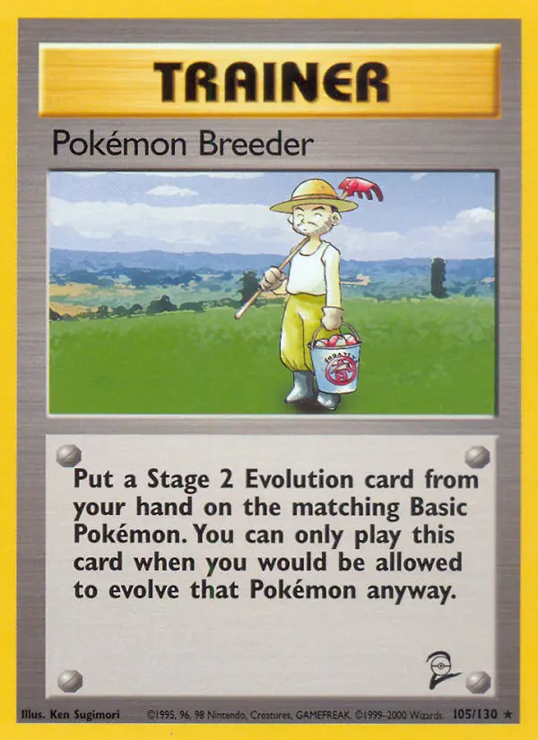 Carta Pokémon Breeder — Base Set 2 105/130