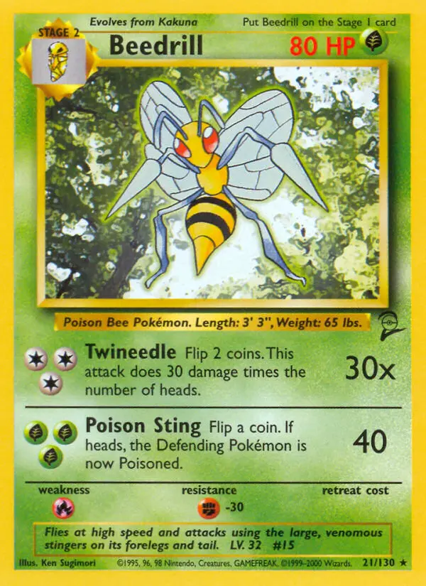 Carta Beedrill — Base Set 2 21/130
