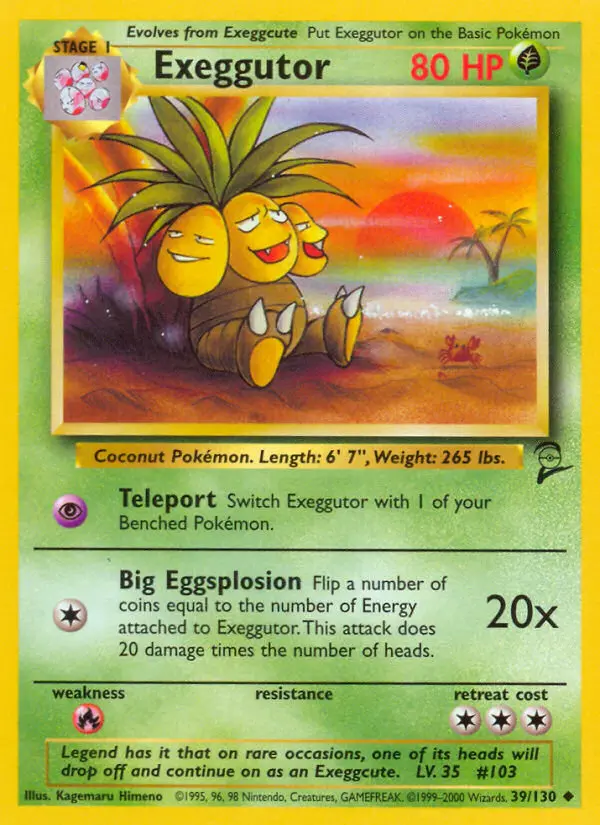 Carta Exeggutor — Base Set 2 39/130