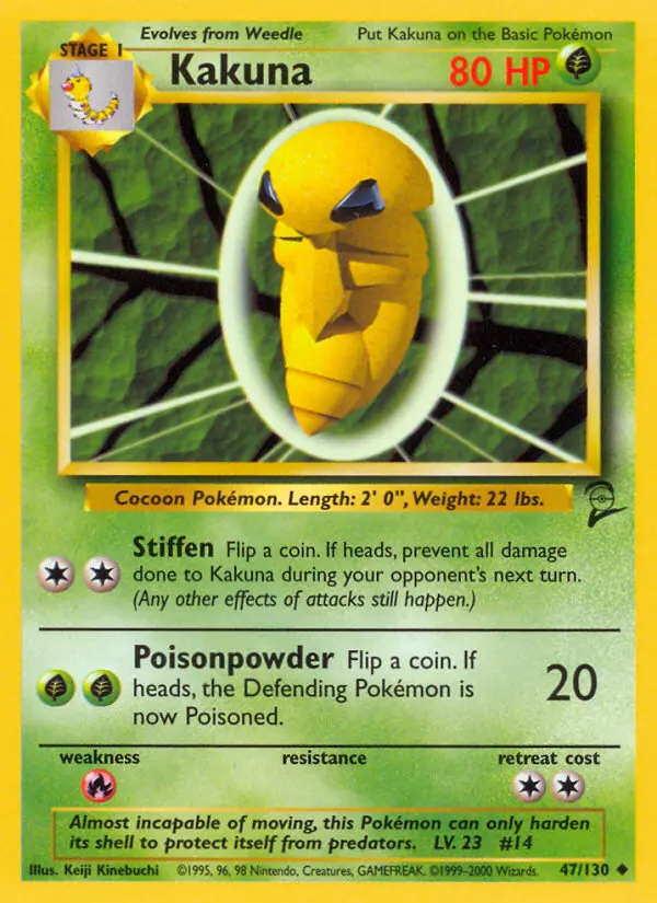 Carta Kakuna — Base Set 2 47/130