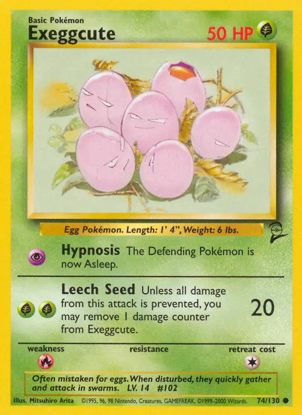 Carta Exeggcute — Base Set 2 74/130