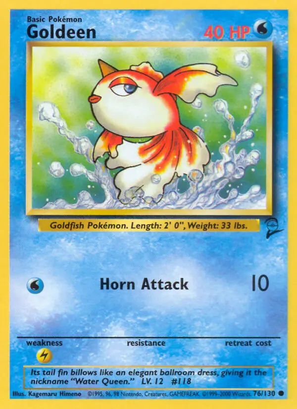 Carta Goldeen — Base Set 2 76/130