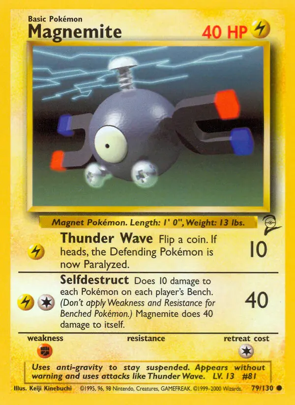 Carta Magnemite — Base Set 2 79/130
