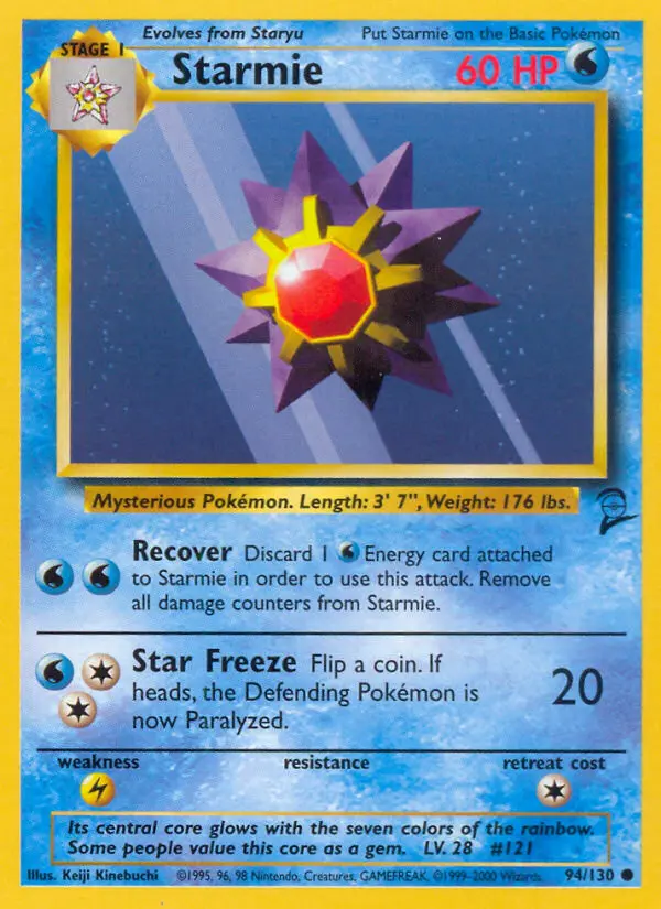 Carta Starmie — Base Set 2 94/130