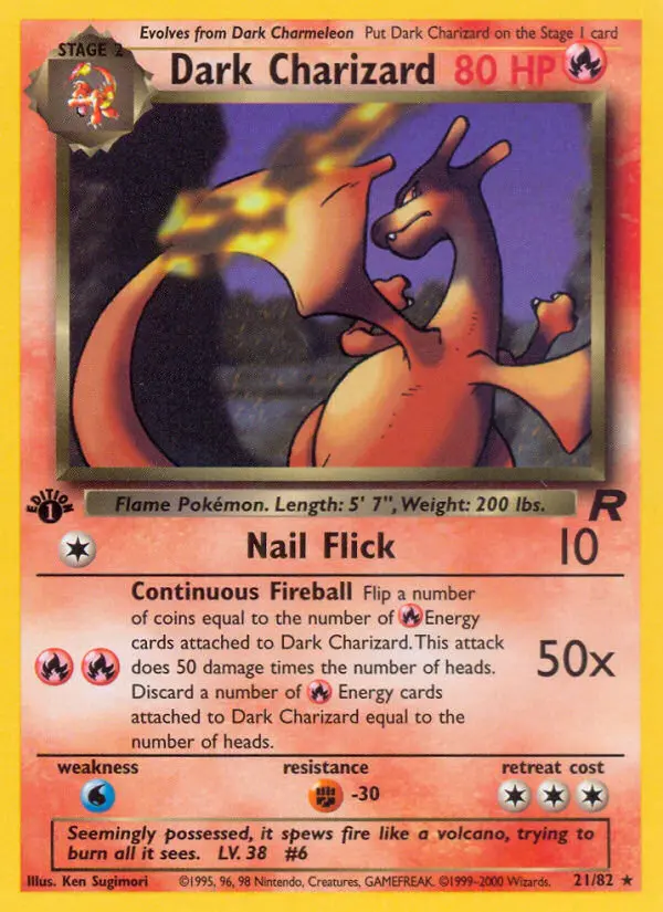 Carta Dark Charizard — Team Rocket 21/82