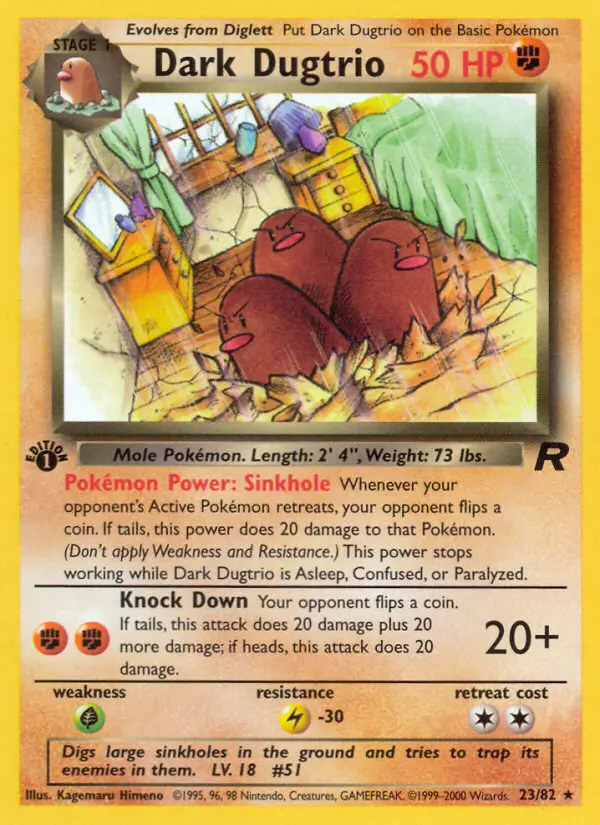 Carta Dark Dugtrio — Team Rocket 23/82
