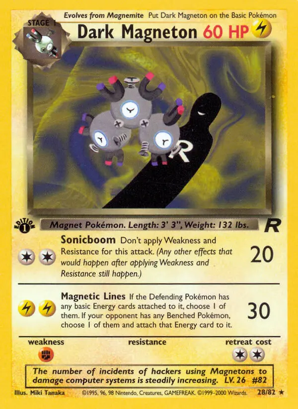 Carta Dark Magneton — Team Rocket 28/82