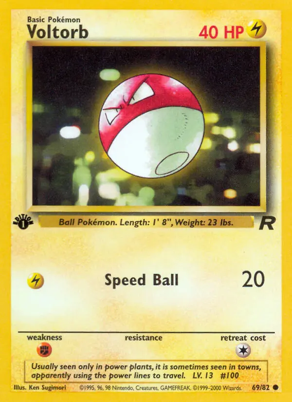Carta Voltorb — Team Rocket 69/82