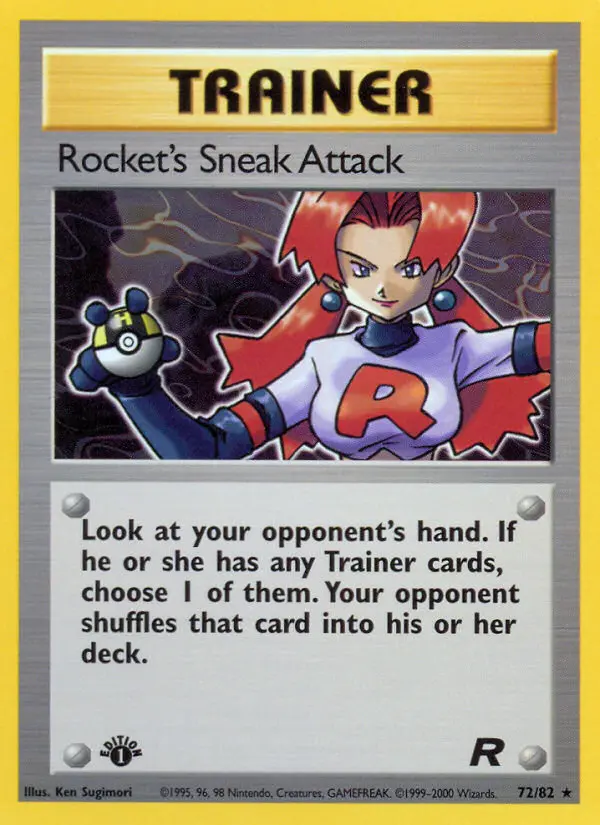 Carta Rocket's Sneak Attack — Team Rocket 72/82