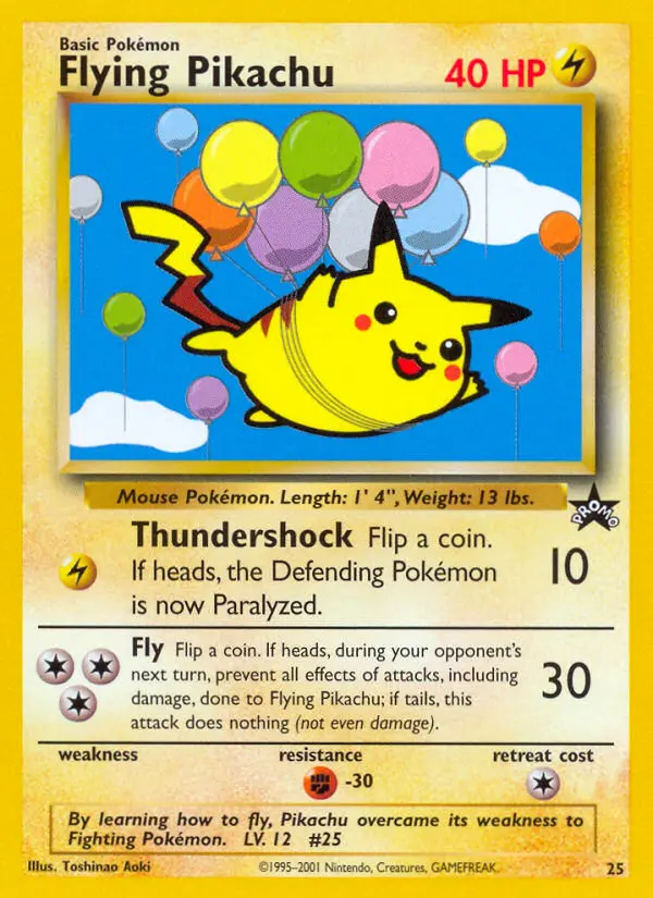 Carta Flying Pikachu — Wizards Black Star Promos 25/53