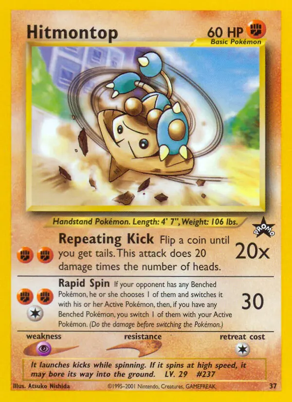 Carta Hitmontop — Wizards Black Star Promos 37/53