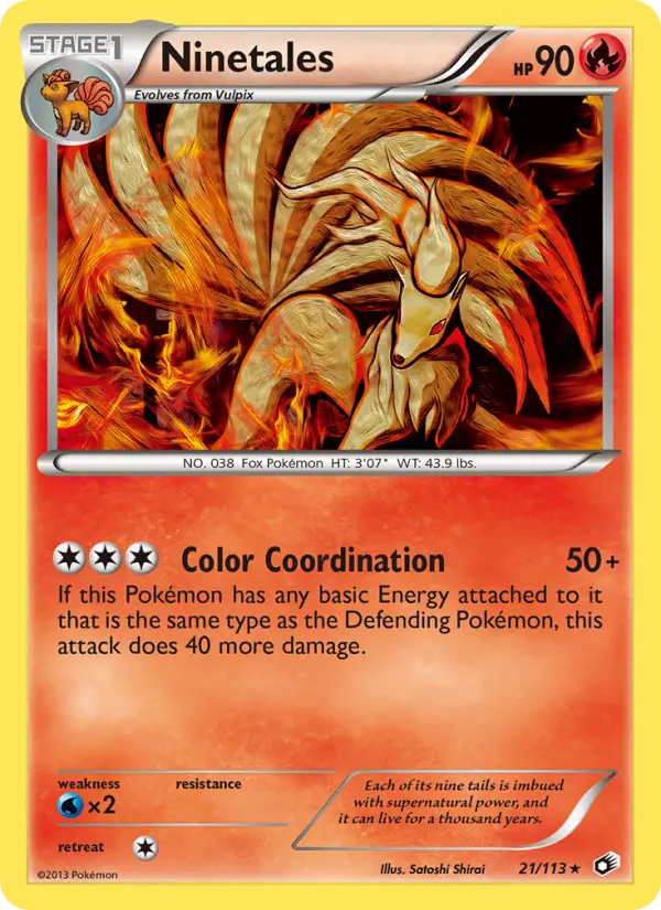Carta Ninetales — Legendary Treasures 21/113