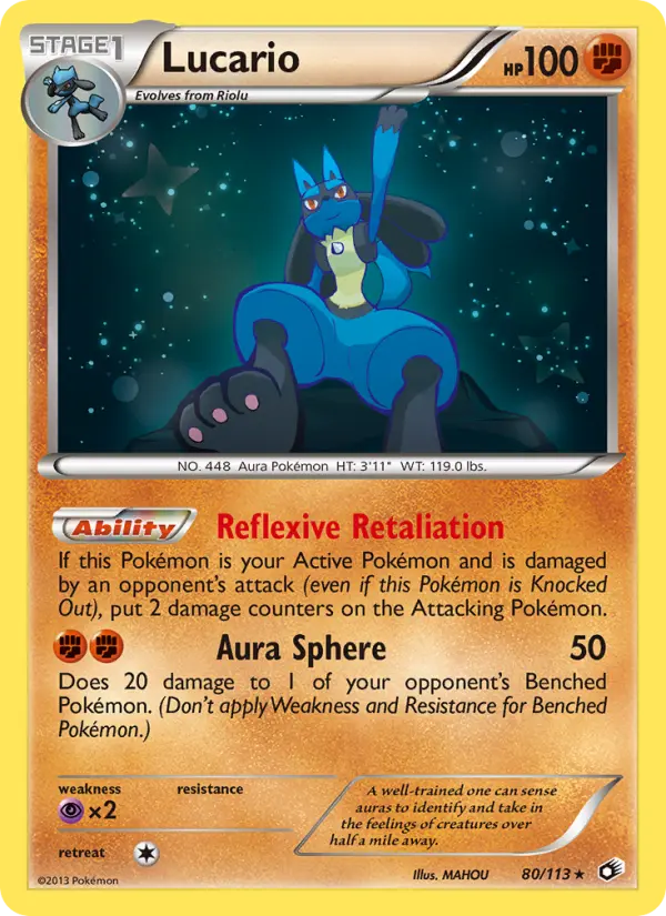 Carta Lucario — Legendary Treasures 80/113
