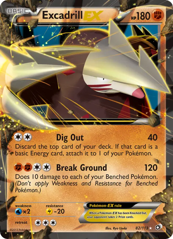 Carta Excadrill-EX — Legendary Treasures 82/113
