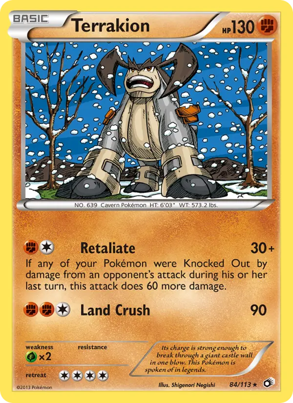 Carta Terrakion — Legendary Treasures 84/113