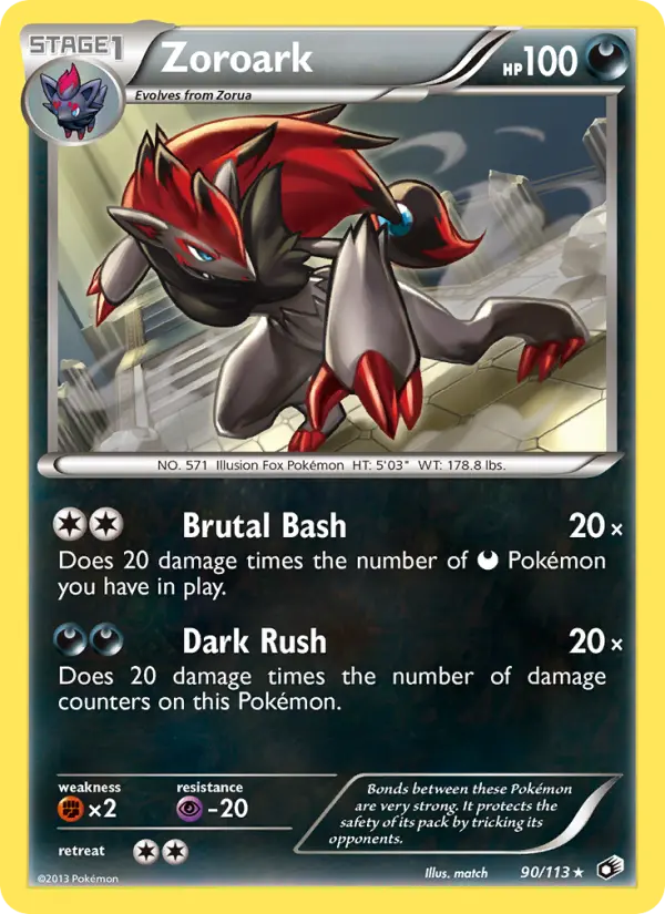 Carta Zoroark — Legendary Treasures 90/113