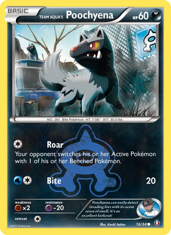 Poochyena da Equipe Aqua 16/34