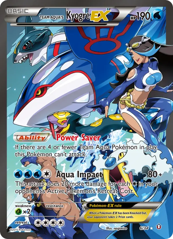 Kyogre-EX da Equipe Aqua 6/34