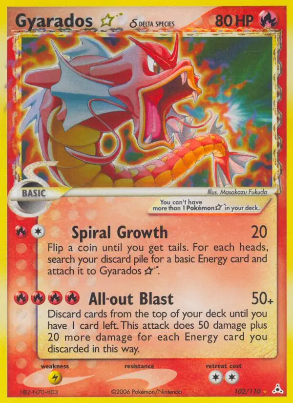 Gyarados Star δ 102/110