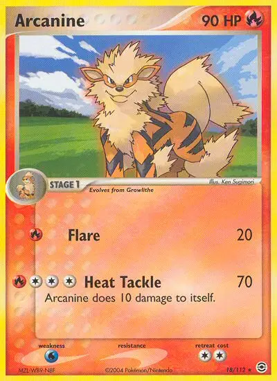 Carta Arcanine — FireRed & LeafGreen 18/112