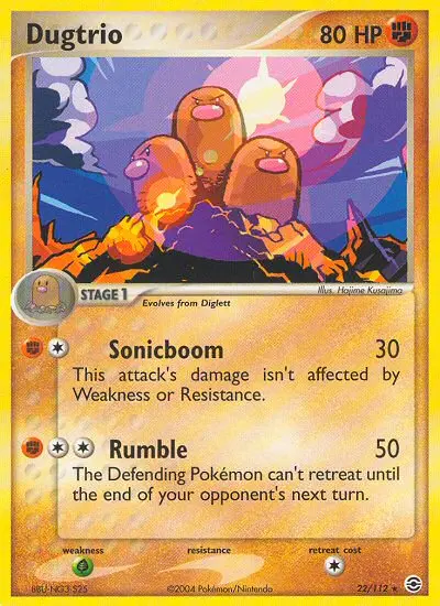 Carta Dugtrio — FireRed & LeafGreen 22/112