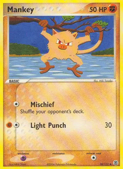 Carta Mankey — FireRed & LeafGreen 38/112