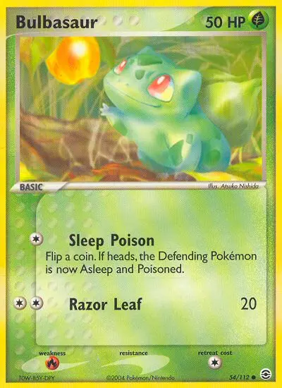 Carta Bulbasaur — FireRed & LeafGreen 54/112