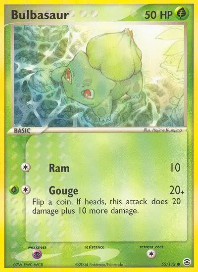 Carta Bulbasaur — FireRed & LeafGreen 55/112