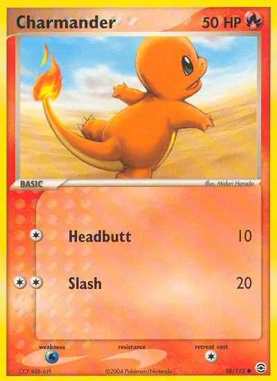 Carta Charmander — FireRed & LeafGreen 58/112