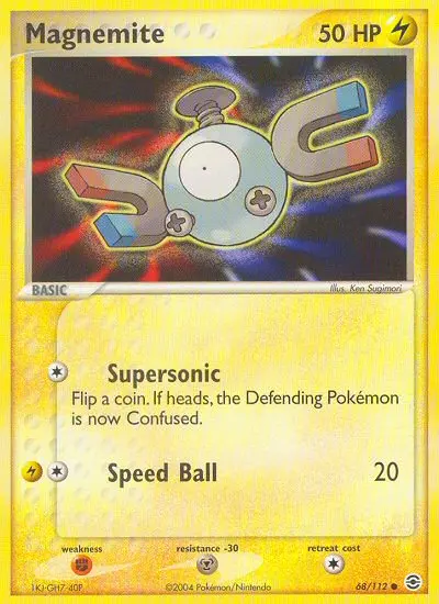 Carta Magnemite — FireRed & LeafGreen 68/112