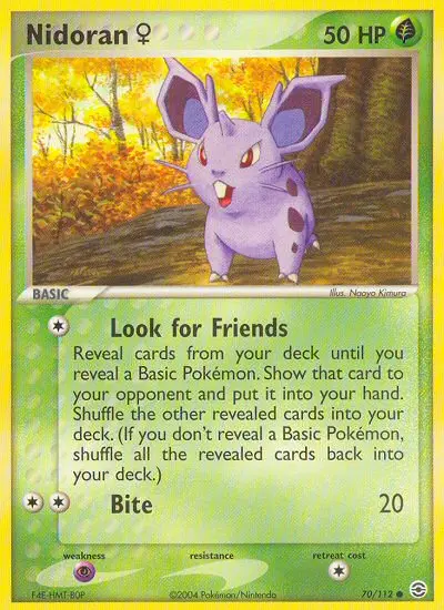 Carta Nidoran♀ — FireRed & LeafGreen 70/112
