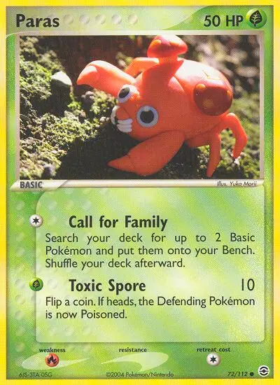 Carta Paras — FireRed & LeafGreen 72/112