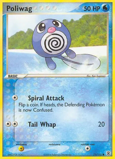Carta Poliwag — FireRed & LeafGreen 75/112