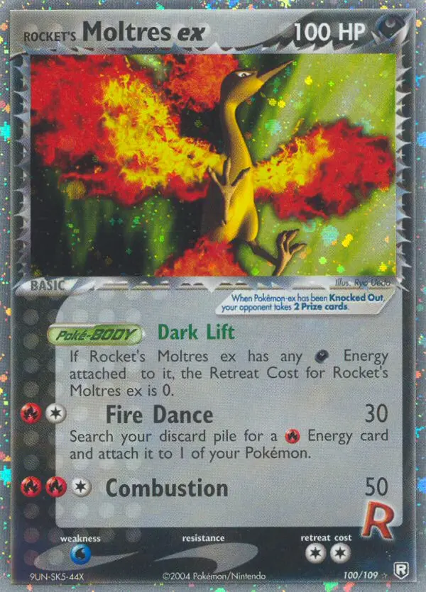 Carta Rocket's Moltres ex — Team Rocket Returns 100/109