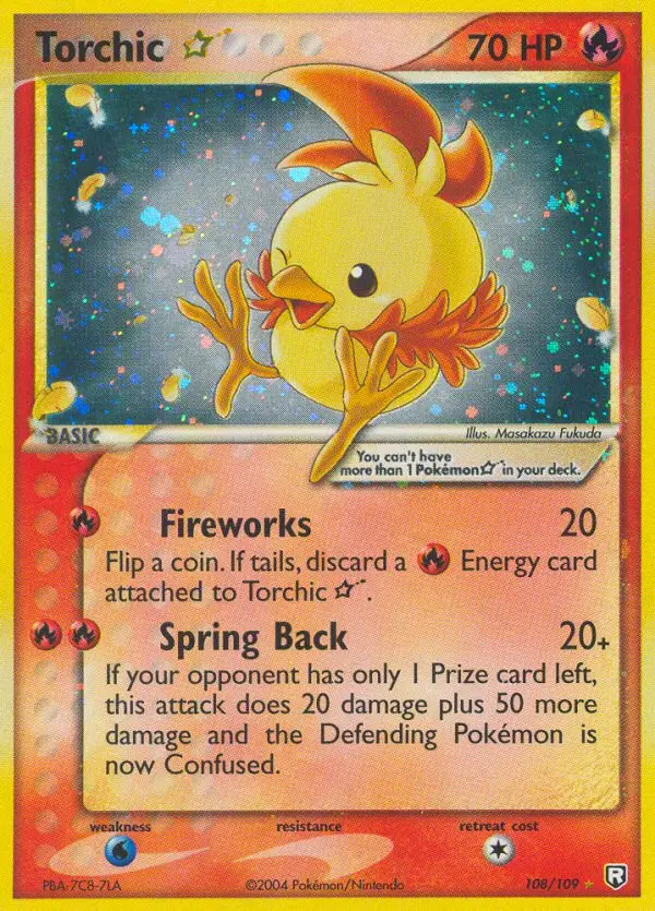 Carta Torchic Star — Team Rocket Returns 108/109